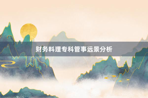 财务料理专科管事远景分析